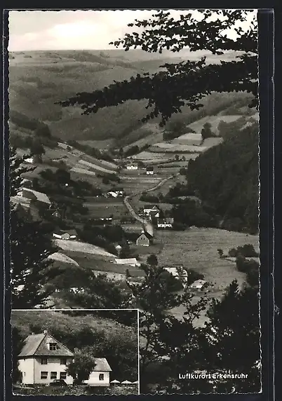 AK Erkensruhr / Eifel, Gasthaus zum Sonnenschein, Panorama