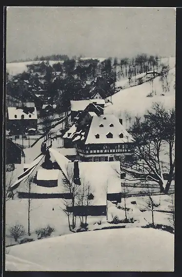 AK Annaberg / Erzg., Alter Hammer zu Frohnau im Winter