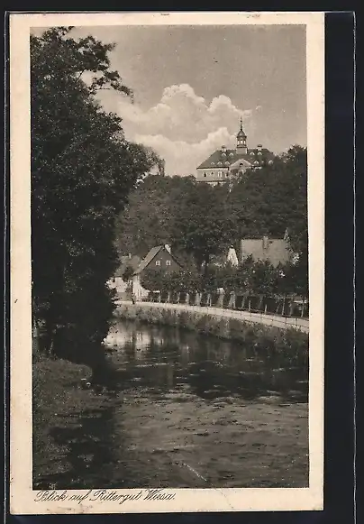 AK Wiesenbad-Wiesa, Blick auf Rittergut Wiesa