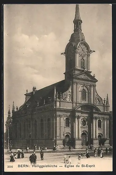 AK Bern, Heiliggeistkirche im Sonnenschein
