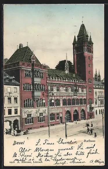 AK Basel, Ansicht vom Rathaus