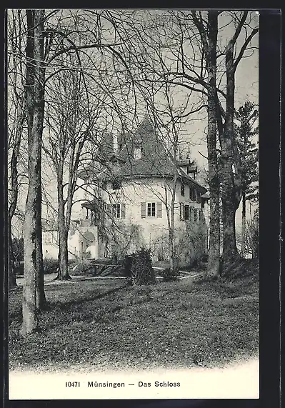 AK Münsingen, Schloss im Sonnenschein