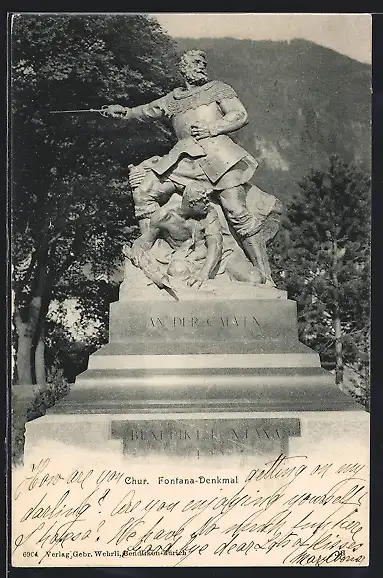 AK Chur, Fontana-Denkmal