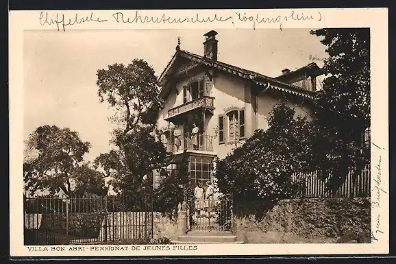 AK Neuchatel, Villa Bon Abri, Pensionnat de Jeunes Filles, Comba Borel 18