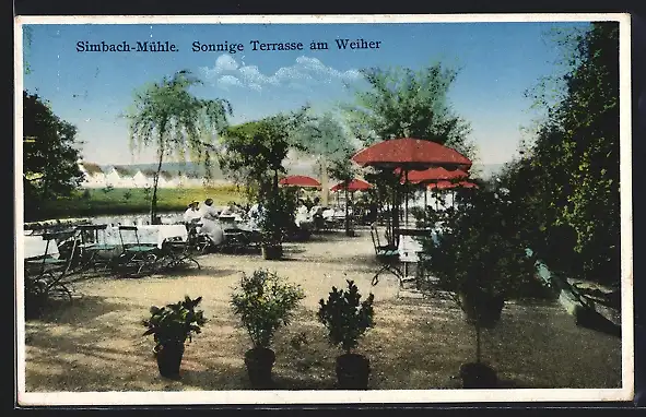 AK Alstingen, Restaurant Simbach-Mühle, Terrasse