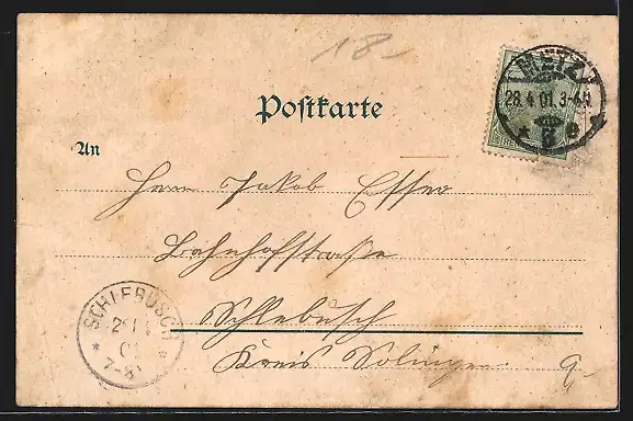 Lithographie Metz, Jungfernwehr, Städt. Triebwerke, Ney-Denkmal