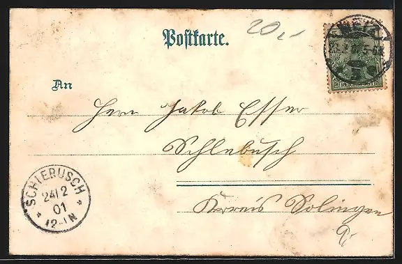 Lithographie Metz, Bahnhof, Gerbergraben, Felsenstrasse, Garnison-Kirche