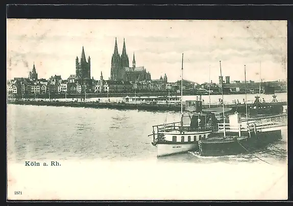 AK Köln /Rh., Stadtpanorama mit Dom