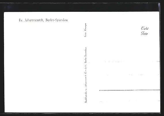 AK Berlin-Spandau, Eingang zur Ev. Johannesstift