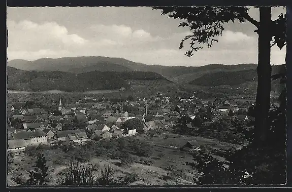 AK Biberach /Kinzigtal, Ortsansicht aus der Vogelschau
