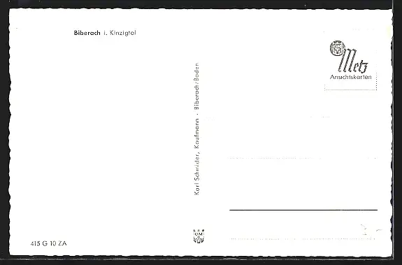 AK Biberach /Kinzigtal, Ortsansicht aus der Vogelschau