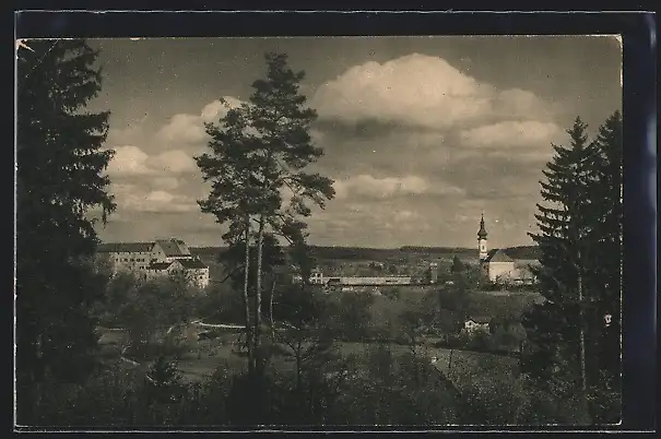 AK Starnberg, Westansicht aus der Vogelschau