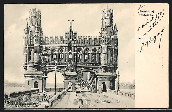 AK Hamburg-Rothenburgsort, Elbbrücke, Tor