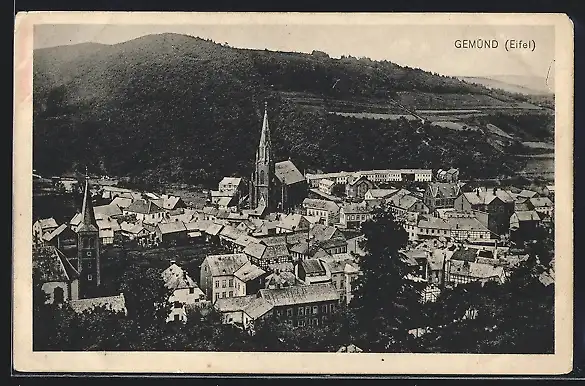 AK Gemünd /Eifel, Ortsansicht aus der Vogelschau