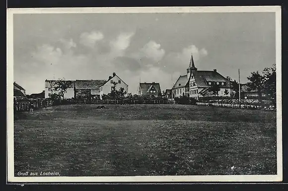 AK Losheim / Hellenthal, Ortsansicht von der Weide aus