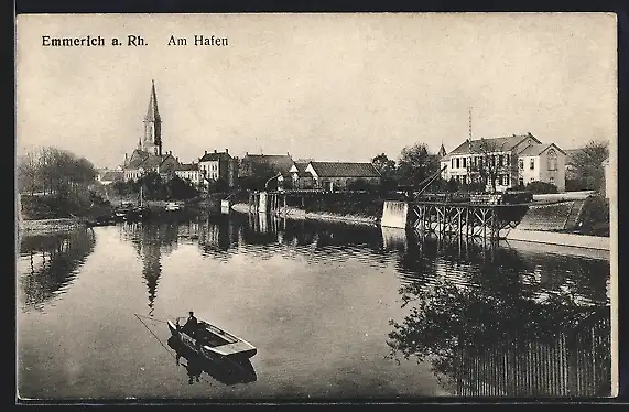 AK Emmerich a. Rh., am Hafen