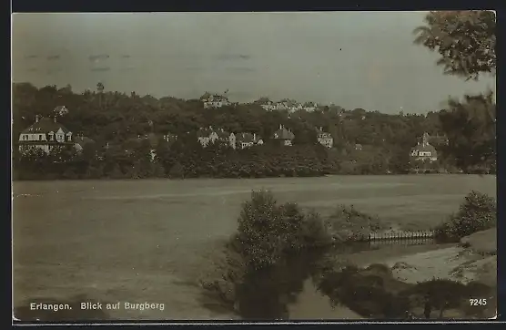 AK Erlangen, Blick auf Burgberg