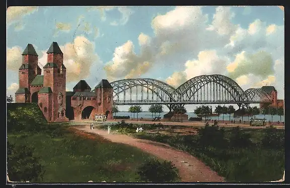 AK Köln-Neustadt, Südbrücke über den Rhein