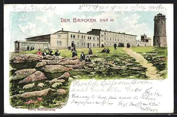 AK Brocken, Einzelansicht, Brockenhotel