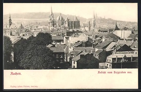 AK Aachen, Ansicht vom Boxgraben aus