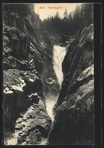 AK Handeggfall, Blick auf den Wasserfall