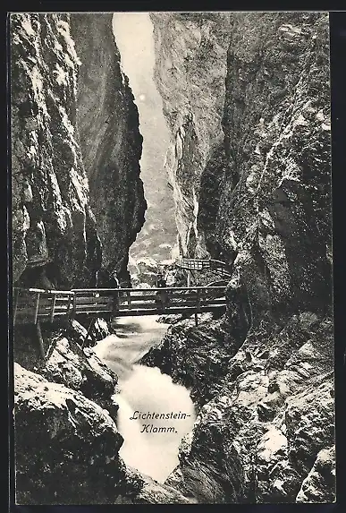 AK Lichtenstein-Klamm Wasserfall