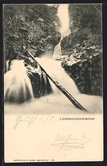 AK Lichtenstein-Klamm Wasserfall