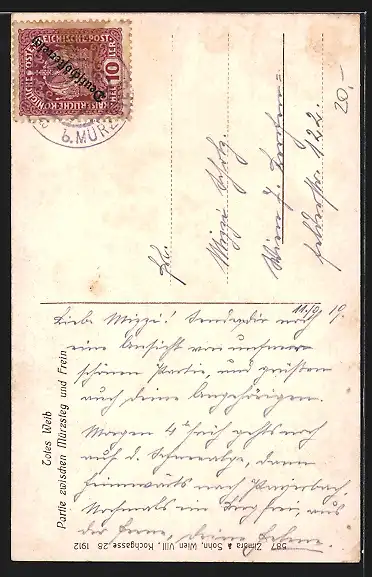 AK Totes Weib Wasserfall zwischen Mürzsteg und Frein