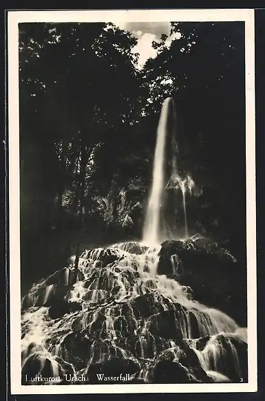 AK Blick auf den Uracher Wasserfall
