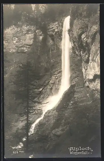 AK Blick auf den Alploch-Wasserfall