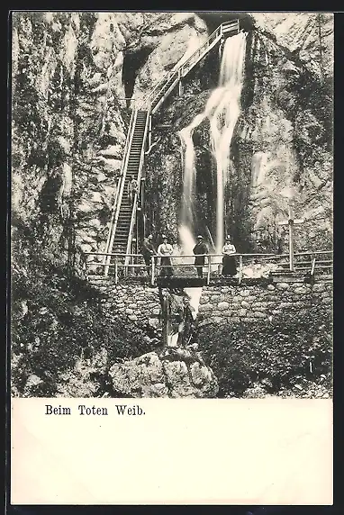 AK Blick auf den Totes Weib Wasserfall