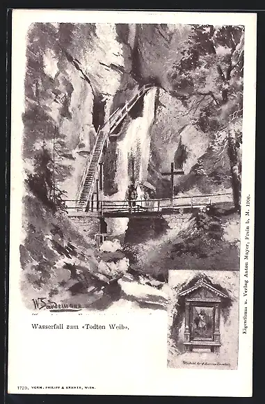 AK Mürzsteg, Wasserfall zum Todten Weib