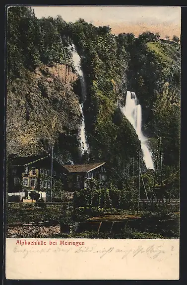 AK Alpbachfälle, Wasserfall bei Meiringen