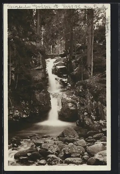 AK Hainfall, Wasserfall im Riesengebirge