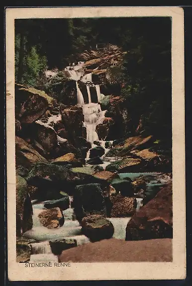 AK Blick auf den Wasserfall Steinerne Renne