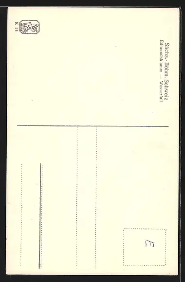 AK Edmundsklamm-Wasserfall in der Sächs.-Böhmischen Schweiz