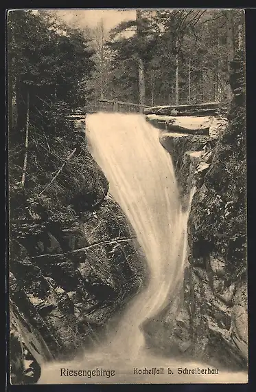 AK Kochelfall, Wasserfall bei Schreiberhau im Riesengebirge