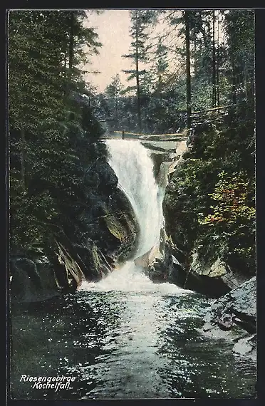 AK Wasserfall Kochelfall im Riesengebirge