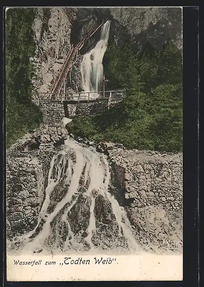 AK Wasserfall zum Todten Weib