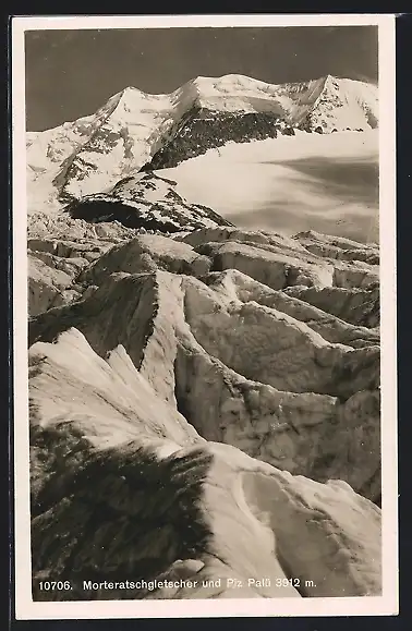 AK Morteratschgletscher und Piz Palü, Gletscher