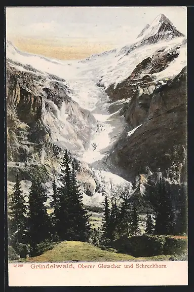 AK Grindelwald, Oberer Gletscher und Schreckhorn