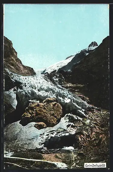 AK Grindelwald, Gletscher bei Tauwetter