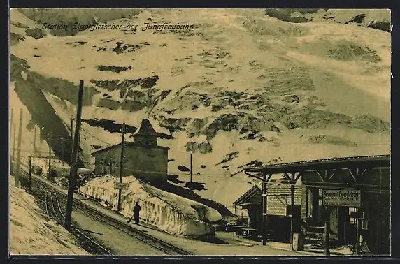 AK Eigergletscher, Station der Jungfraubahn