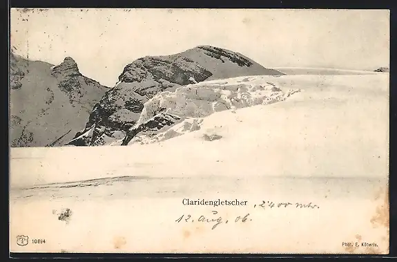 AK Claridengletscher, Blick auf den Gletscher