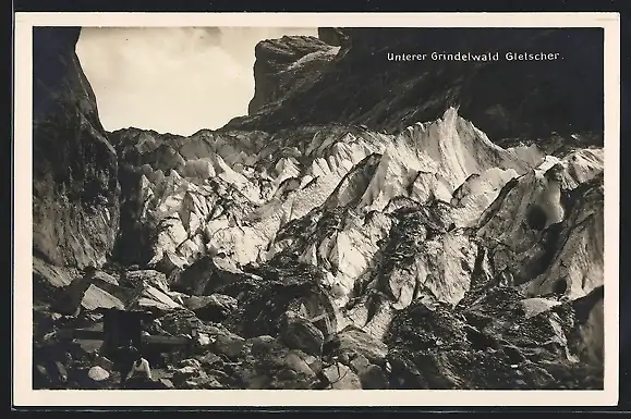 AK Blick auf den Unteren Grindelwald Gletscher
