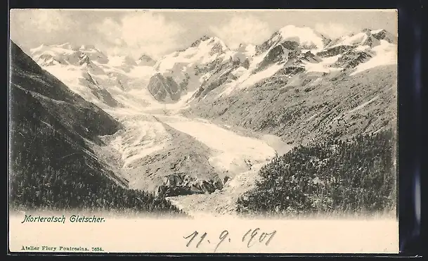 AK Morteratschgletscher, Panorama