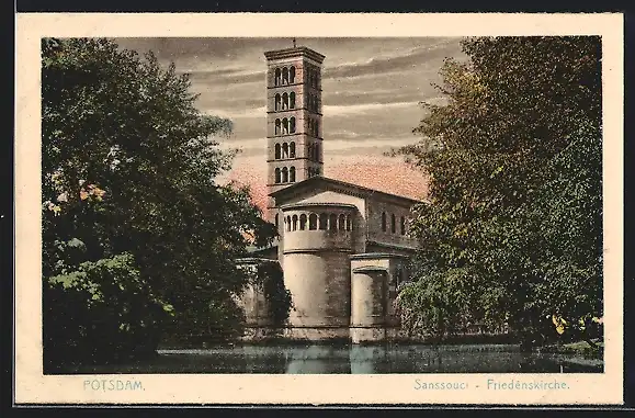 AK Potsdam, Sanssouci, Friedenskirche