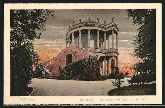 AK Potsdam, Sanssouci, Belvedere auf dem Drachenberg