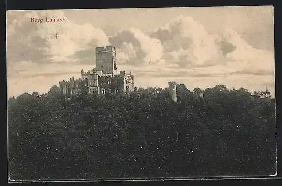 AK Ansicht der Burg Lahneck