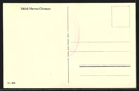 AK Herren-Chiemsee, Schloss und Brunnen